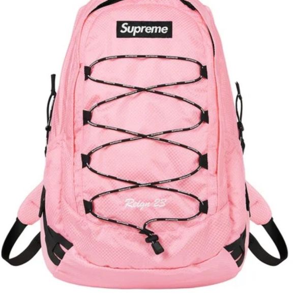 Supreme Handbags - SUPREME authentic pink supreme backpack baby pink supreme water resistant logo